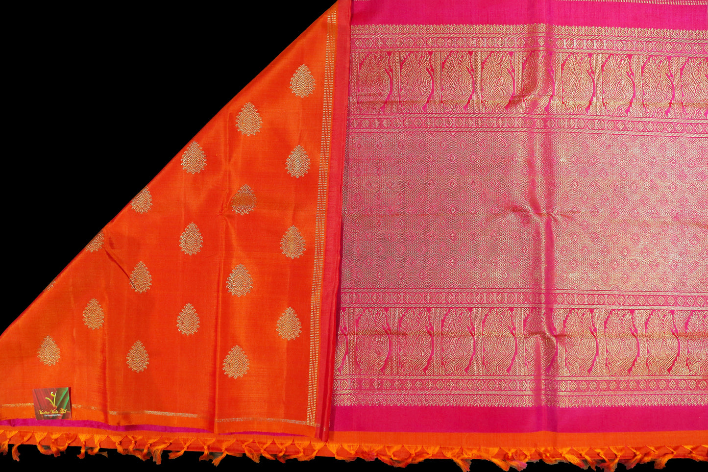 Borderless orange with pink