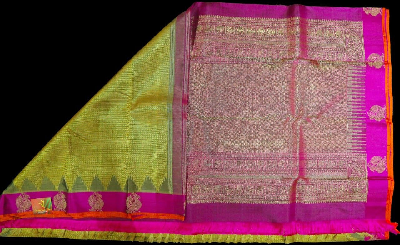 Thread work veldhari saree