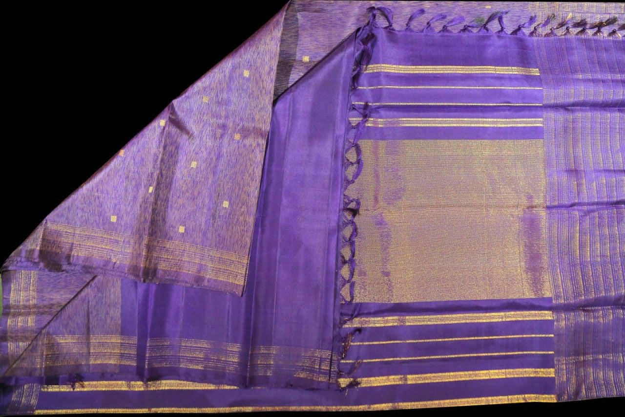 Violet shade saree