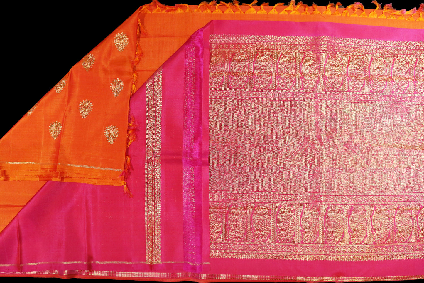 Borderless orange with pink