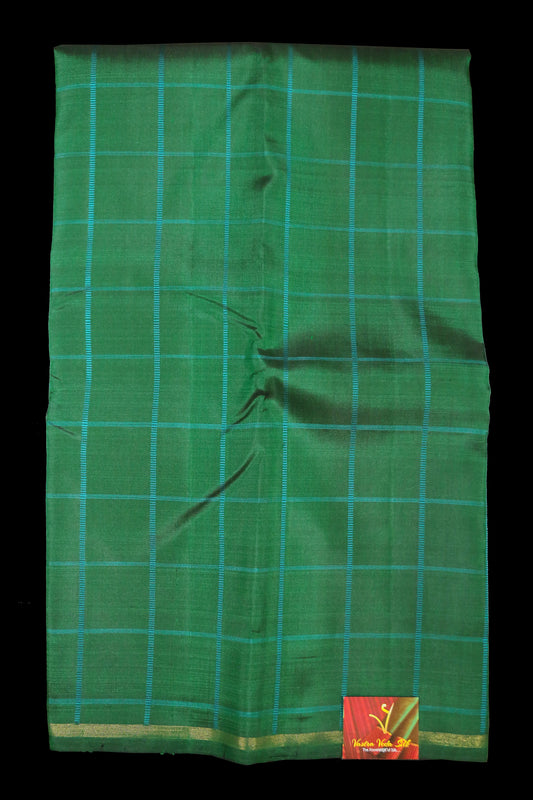 Emerald green with black saree