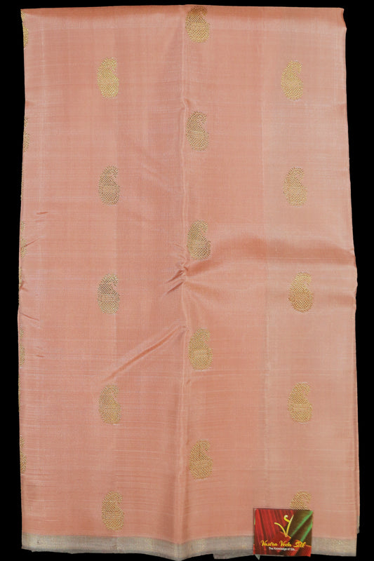 Onion pink double shade saree with paisley motif
