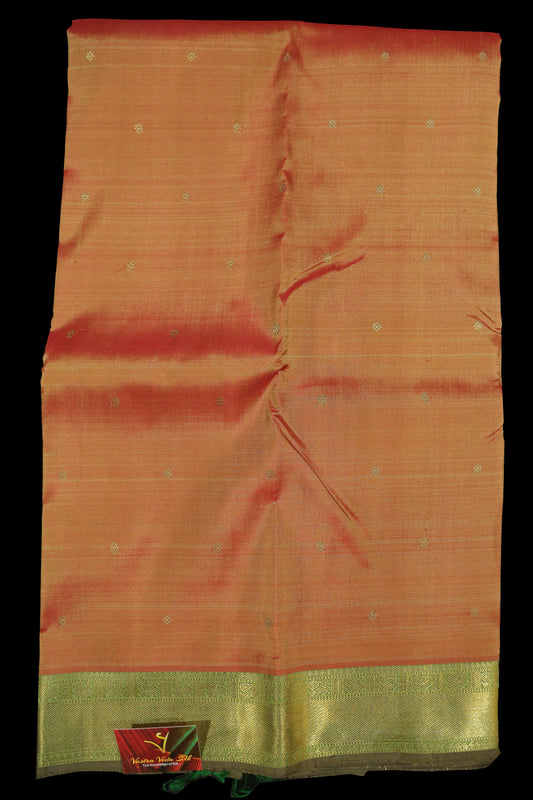 Rustic orange with green saree