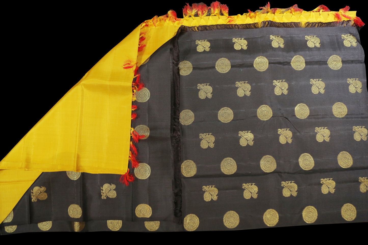 Turmeric yellow with Kanchana brown