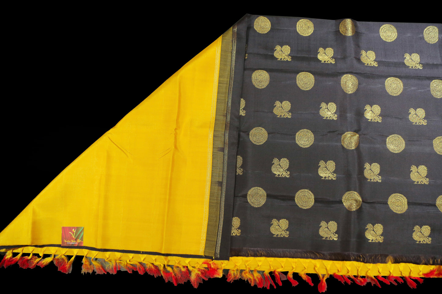 Turmeric yellow with Kanchana brown