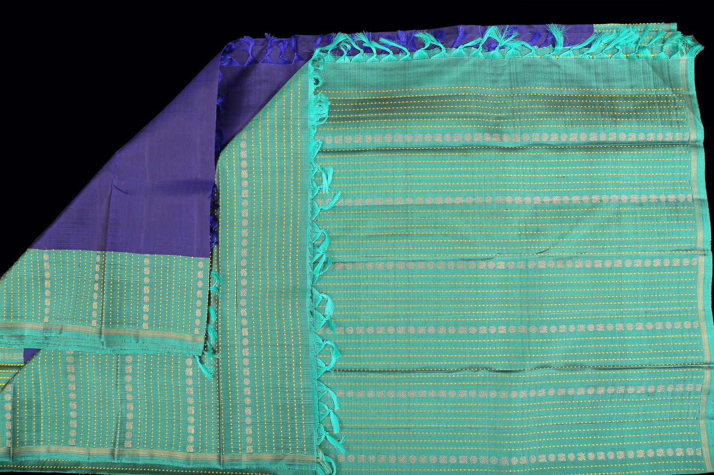 Blue with turquoise saree