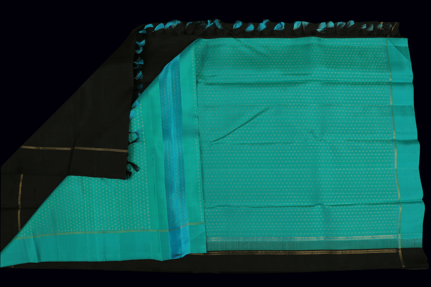 Black with turquoise