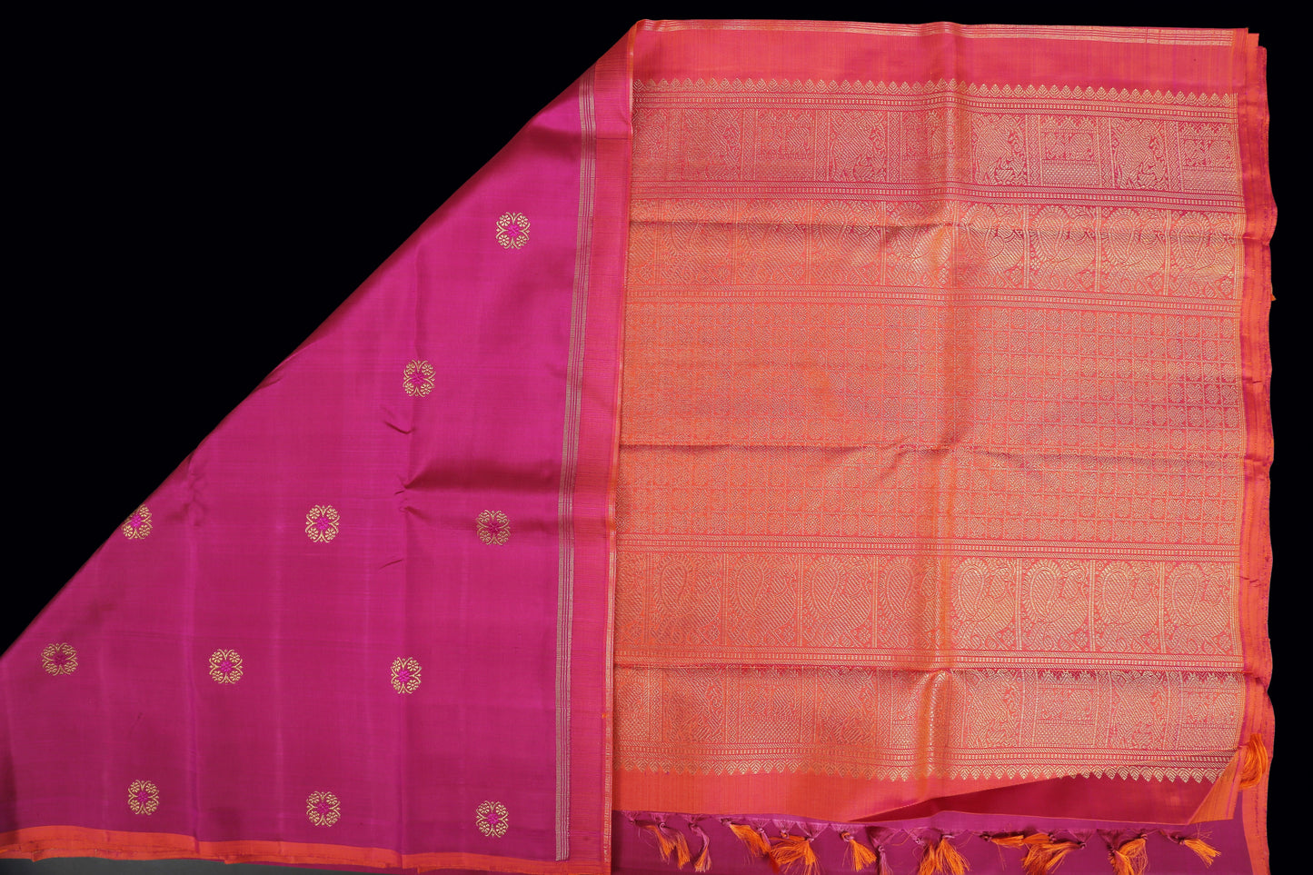 Pink Meena Kari saree