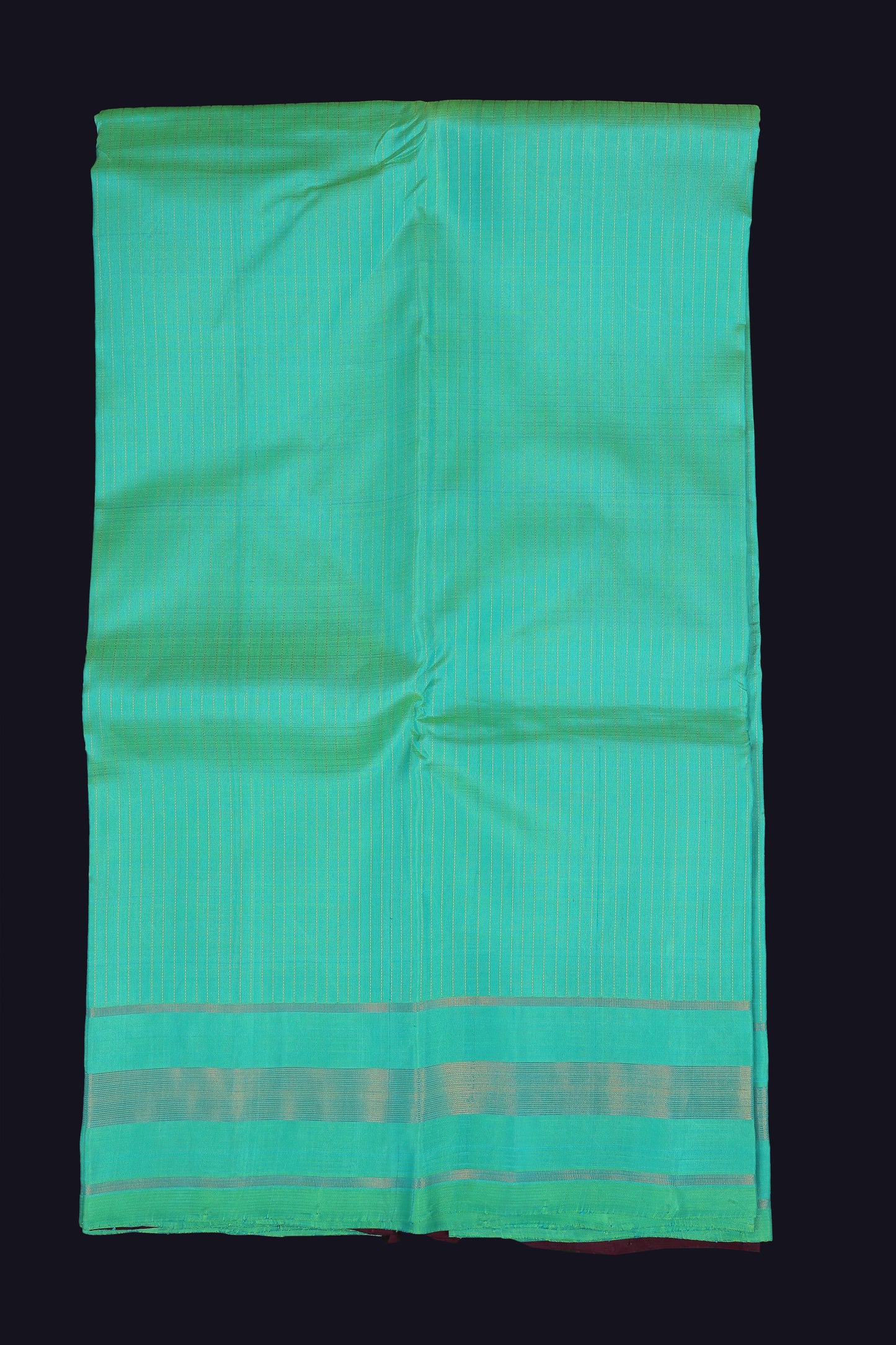 Turquoise green with purple