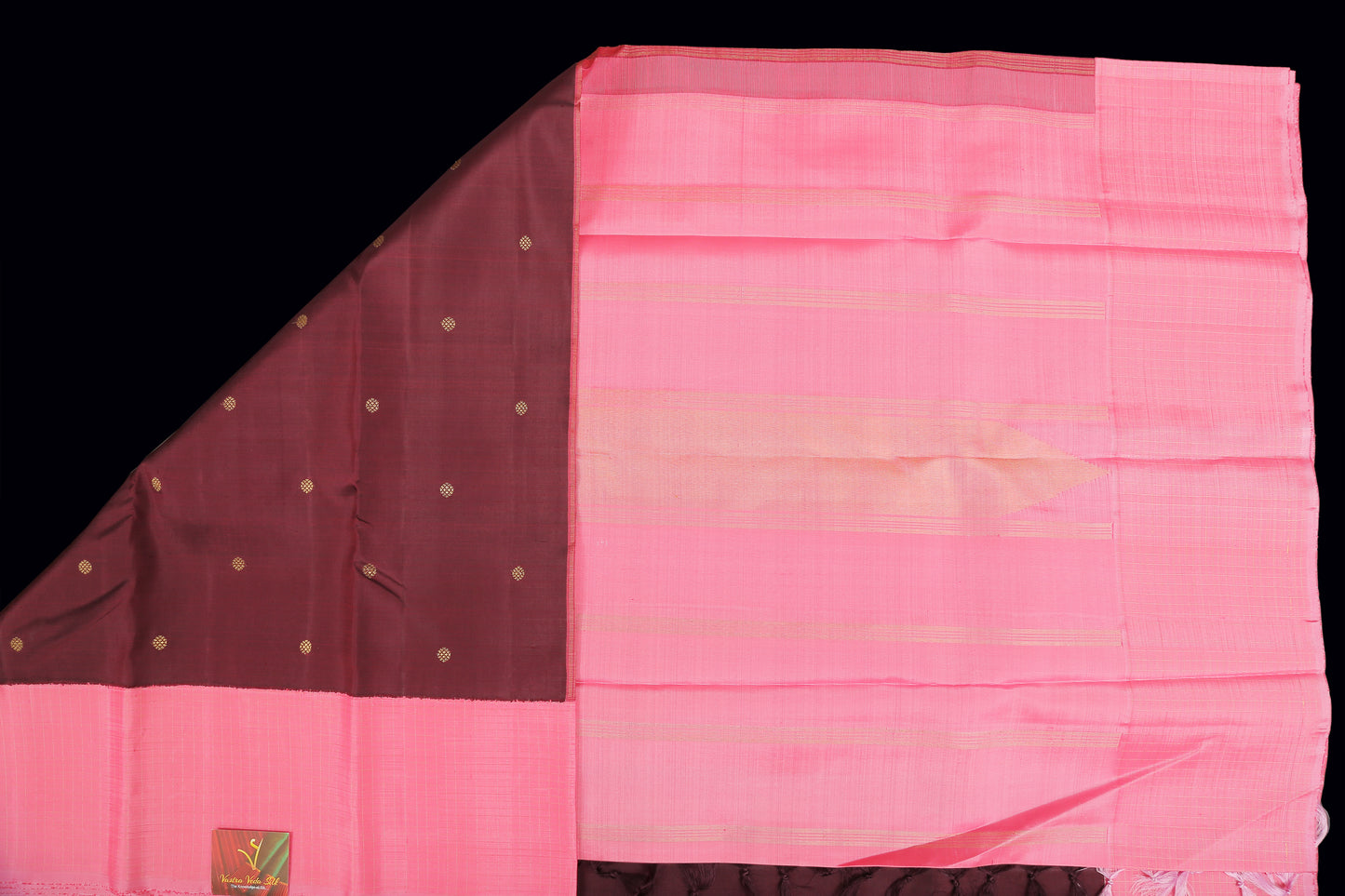 Wine with pink color saree