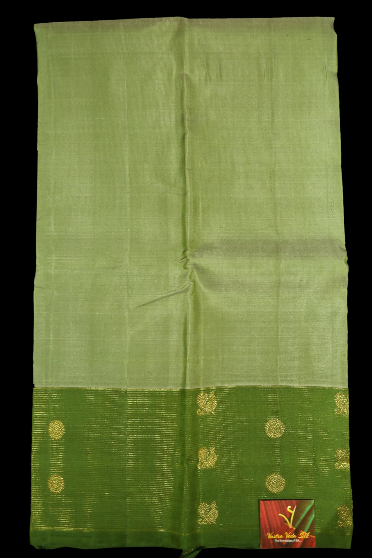 Elachi green with olive green saree
