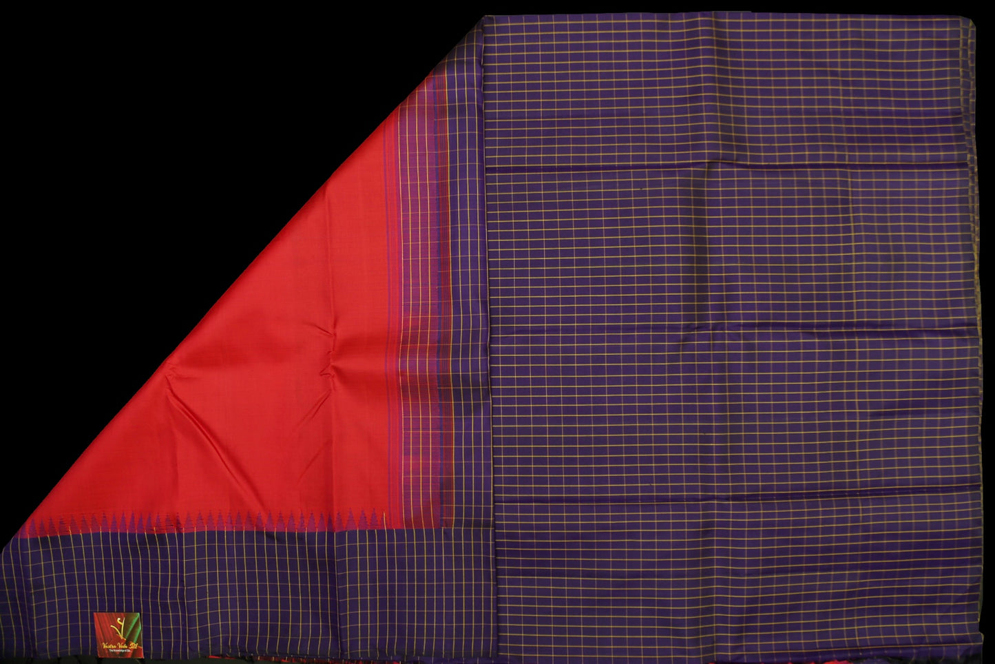 Red with violet saree