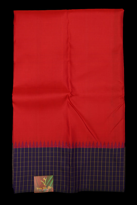 Red with violet saree