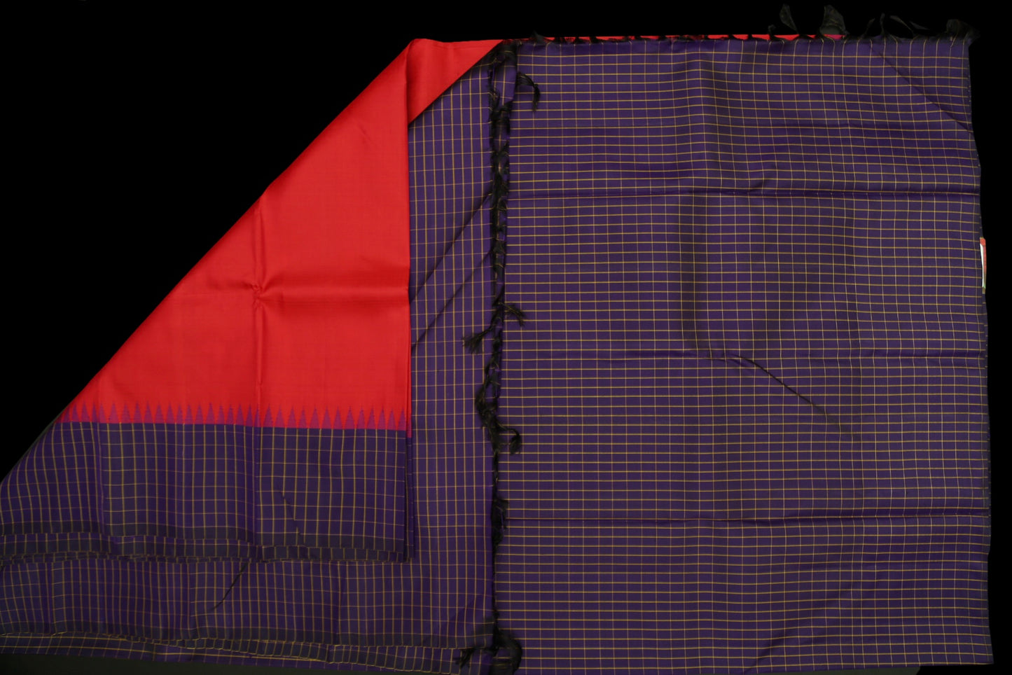 Red with violet saree