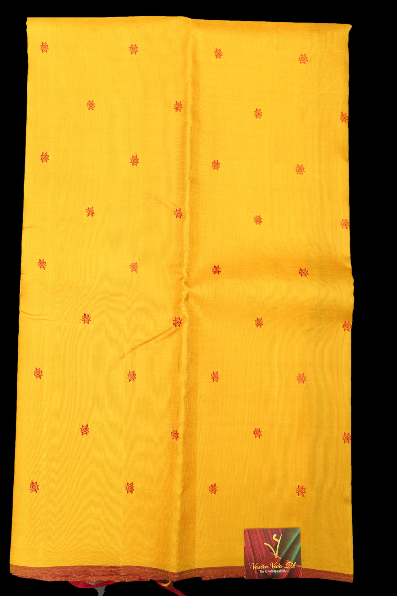 Yellow with red saree