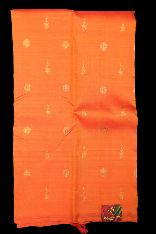 Fanta orange with black saree