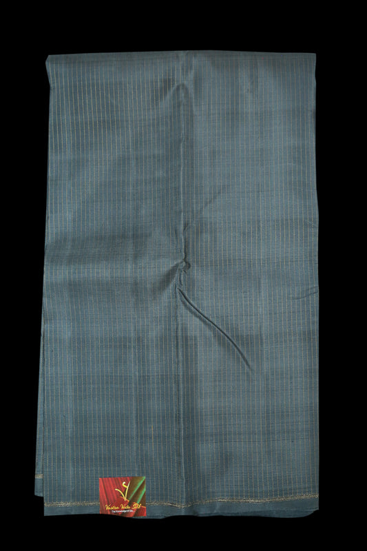 Grey with mustard yellow saree