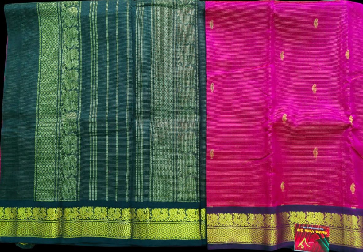Pink Vairavoosi saree