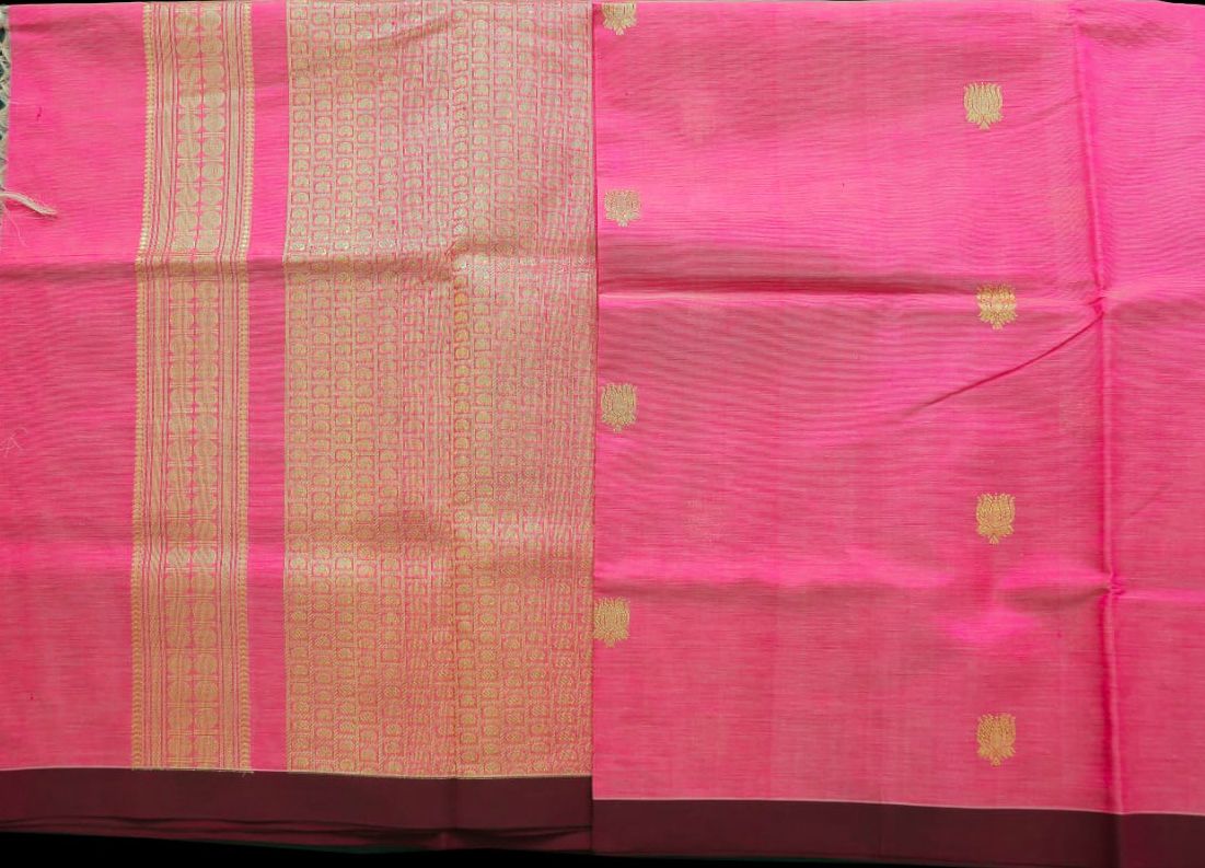 Pink and meroon saree