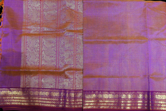 Purple double shade saree