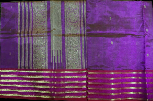 Purple with Majenta saree