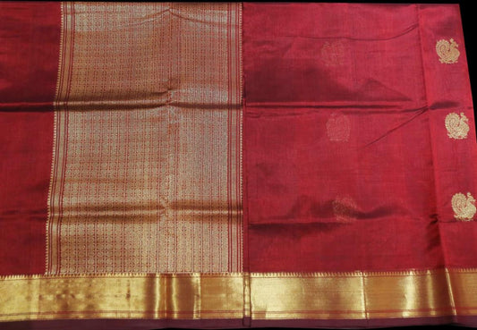 Brick red saree