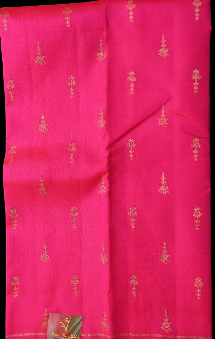 Pink with teal blue saree