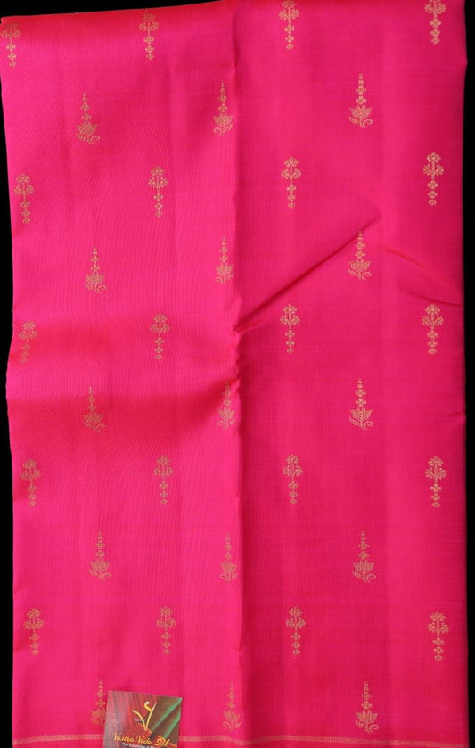 Pink with teal blue saree