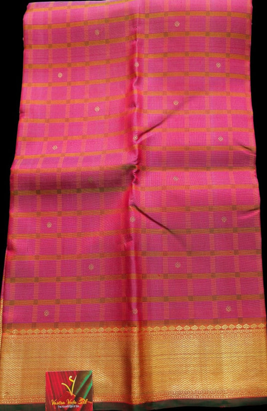 Meroon with mustard saree
