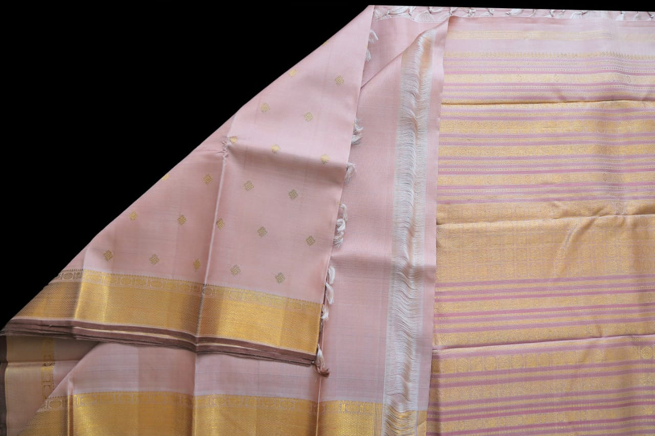 Pastel coffee brown saree